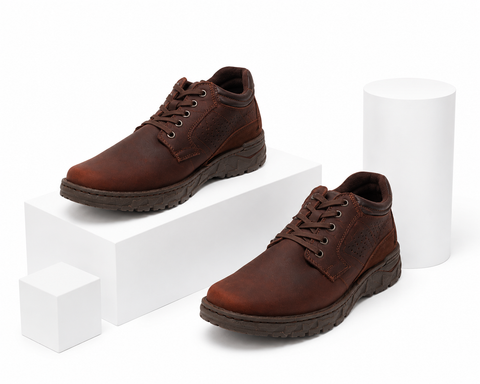 BOTÍN CASUAL PARA HOMBRE LOBO SOLO 9089 BROWN NOBUCK TOPO