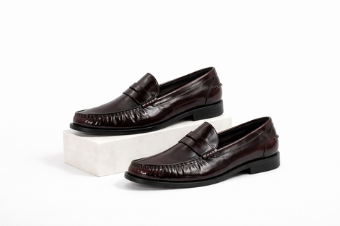 MOCASÍN FORMAL PARA HOMBRE CAMO 1212 VINO EN PIEL