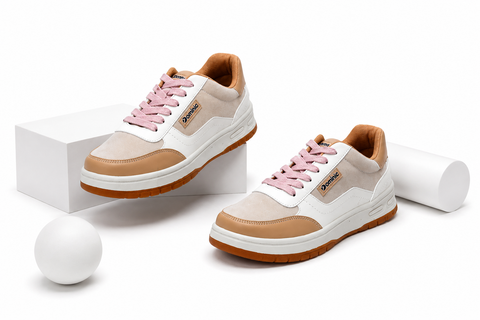 TENIS CASUAL PARA MUJER DOMINIQ 5261 BEIGE