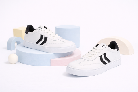TENIS CASUAL ZIMA 7360 BLANCO/NEGRO EN PIEL