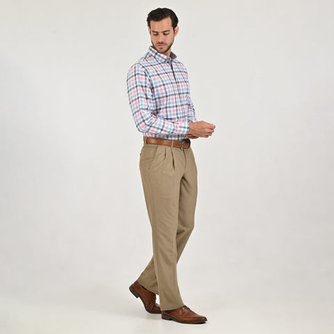 PANTALÓN DE VESTIR YALE REGULAR FIT CON PINZAS 1768