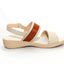 SANDALIA CASUAL PARA DAMA RELAX 127 HUESO/CAMEL