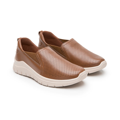 MOCASÍN CONFORT PARA DAMA FLEXI 130210 TAN