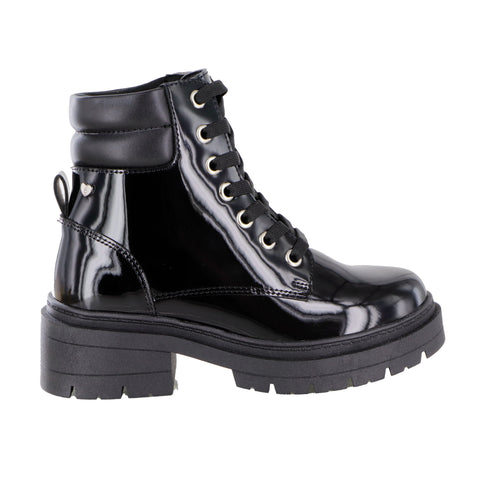 BOTA CASUAL PARA NIÑA BAMBINO BM2981 CHAROL NEGRO