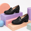 ZAPATO LOAFER DE TACÓN PARA MUJER VICENZA 24105 NEGRO